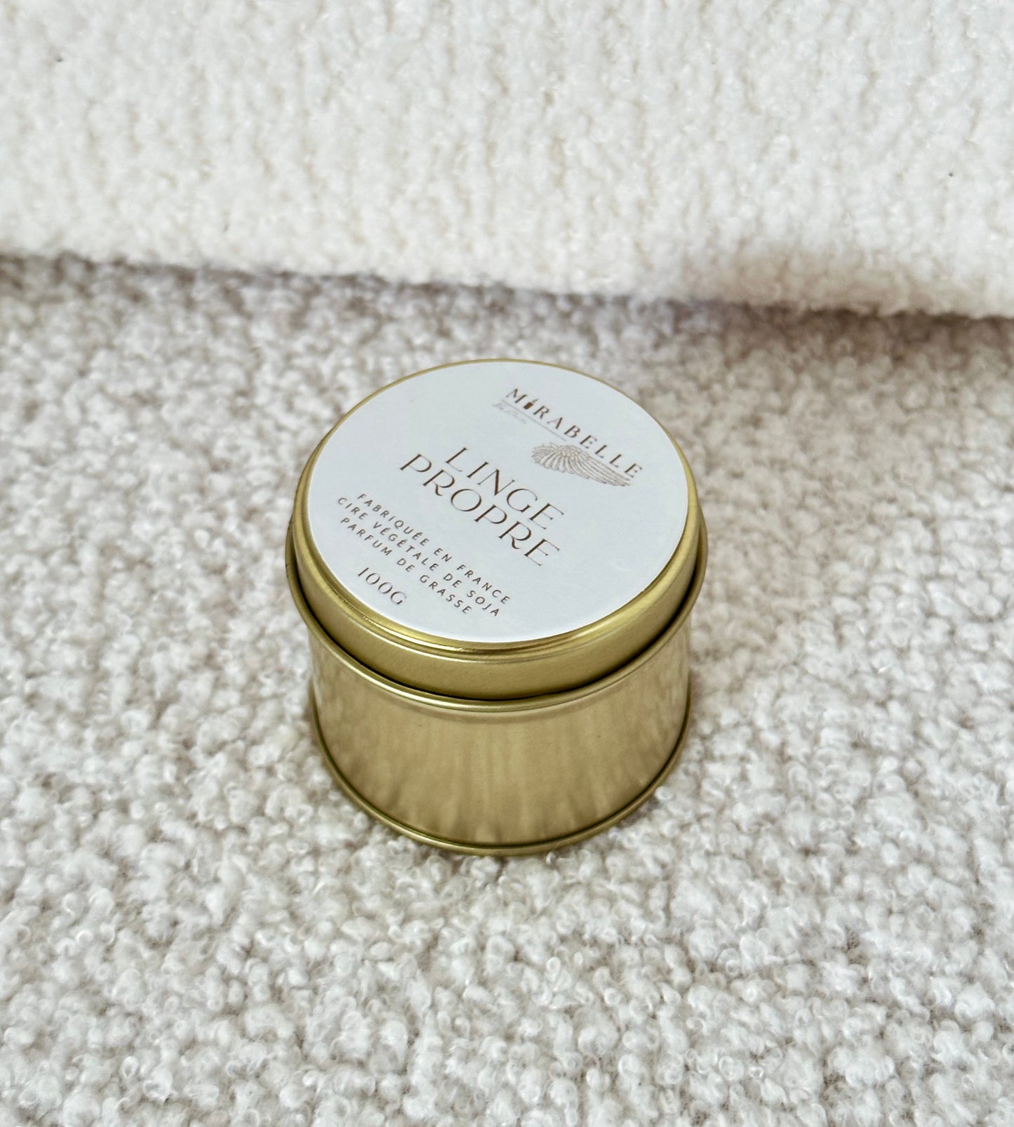 Les bougies pots dorés - 100g -