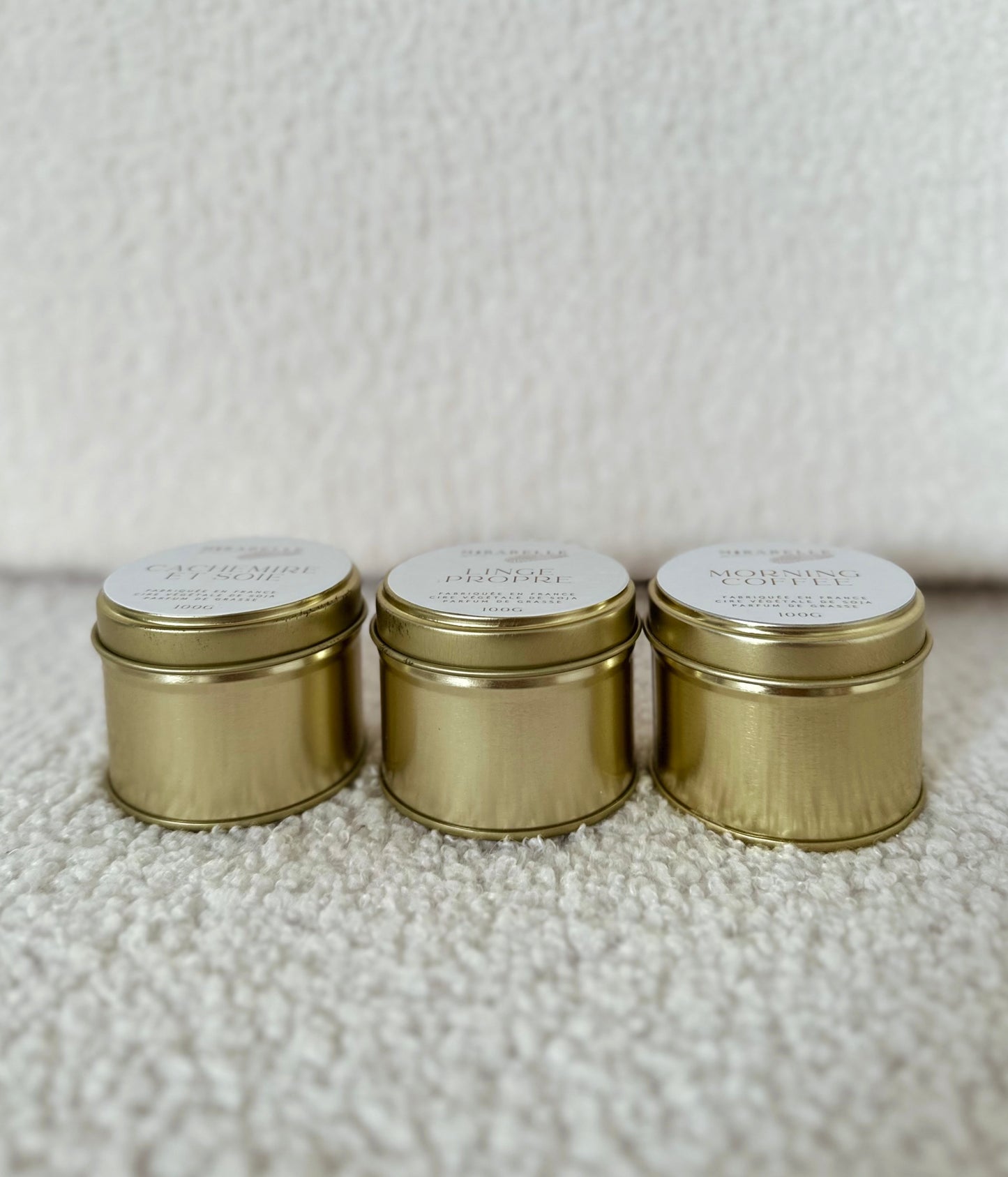 Les bougies pots dorés - 100g -