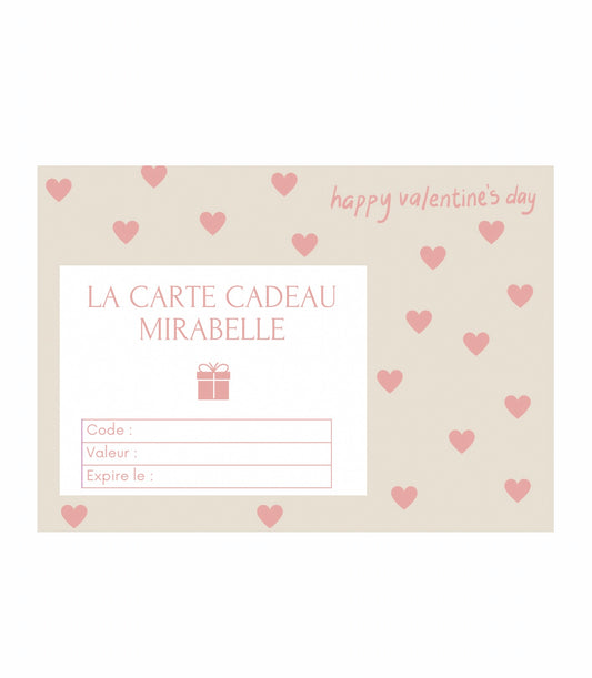 LA CARTE CADEAU 🎁 idéal pour la St Valentin